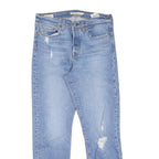 LEVI'S 501 BIG E Womens Slim Jeans Denim Light W28 L27 Distressed