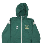 ADIDAS Mens Green White University Of Alberta Panlas Soccer Jacket S Nylon Zip