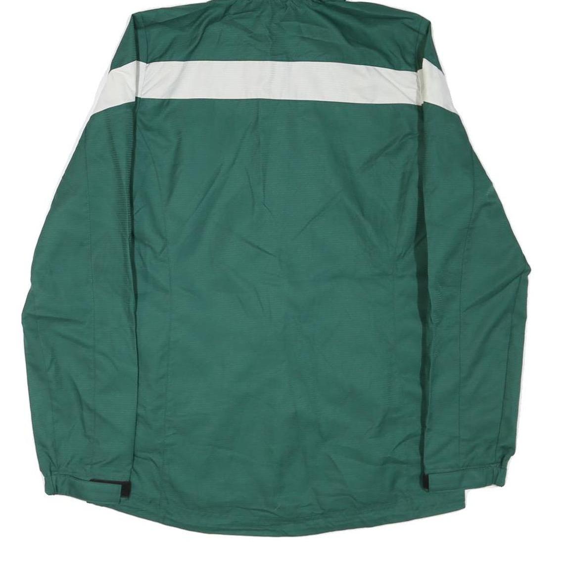 ADIDAS Mens Green White University Of Alberta Panlas Soccer Jacket S Nylon Zip