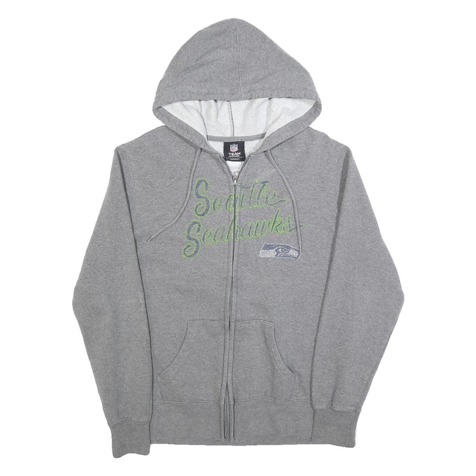 NFL Womens Grey Seattle Seahawks Zip Up Hoodie M NFL Team Sportswear