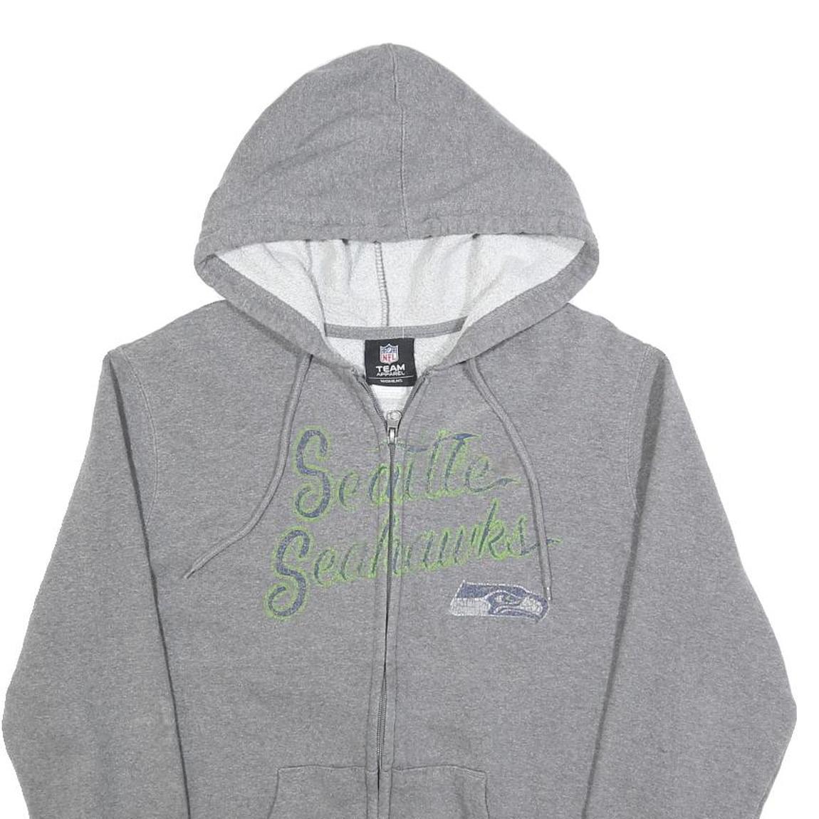 NFL Womens Grey Seattle Seahawks Zip Up Hoodie M NFL Team Sportswear