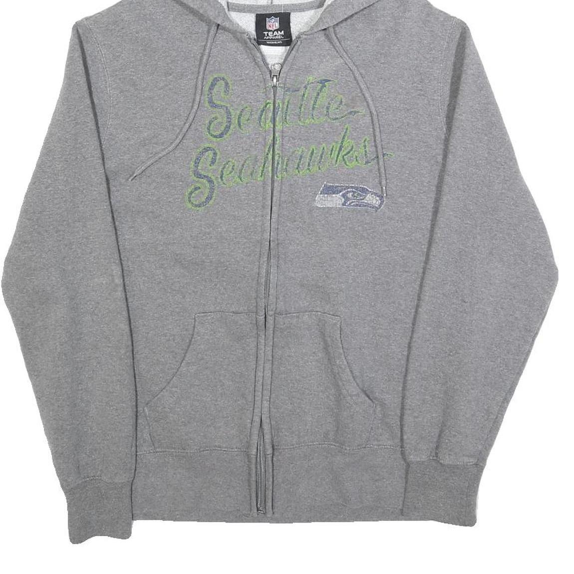 NFL Womens Grey Seattle Seahawks Zip Up Hoodie M NFL Team Sportswear