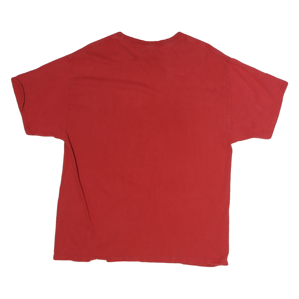 PRO EDGE Mens Red Crimson & White Hoosiers For Life Graphic T-Shirt L Crew Neck
