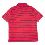 TOMMY HILFIGER Mens Polo Shirt Red Striped L