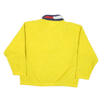 TOMMY HILFIGER Mens Yellow Pullover Plain Crew Neck Basic Knit Jumper L Fleece