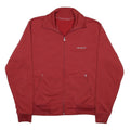 CARHARTT Mens Red Synthetic Zip Jacket S Plain Casual Lightweight Activewear