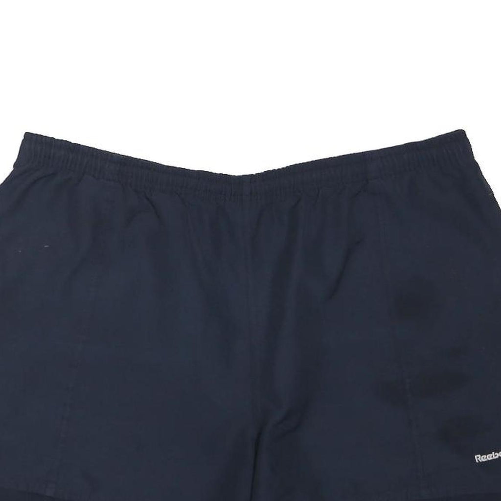 REEBOK Womens Shorts Navy Casual Plain UK 16 W36 Elastic Waist