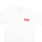 COCA COLA Mens White L Graphic T-Shirt Short Sleeve Round Neck Logo Print