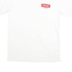 COCA COLA Mens White L Graphic T-Shirt Short Sleeve Round Neck Logo Print