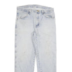 DICKIES Mens Jeans Blue Regular Straight Denim Light W33 L30 Classic Zip Cotton