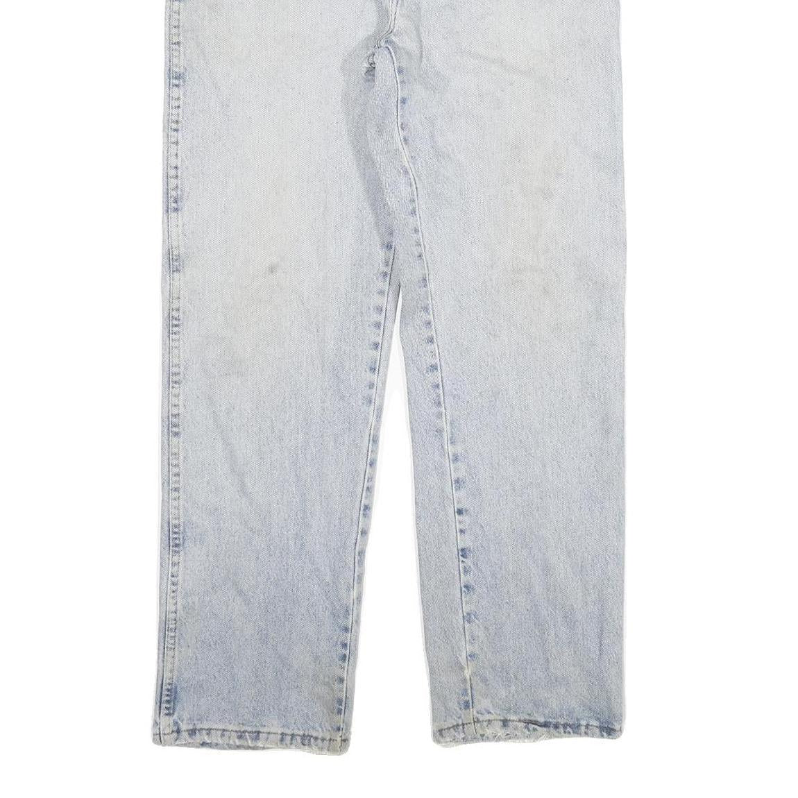 DICKIES Mens Jeans Blue Regular Straight Denim Light W33 L30 Classic Zip Cotton