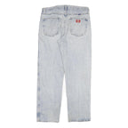 DICKIES Mens Jeans Blue Regular Straight Denim Light W33 L30 Classic Zip Cotton