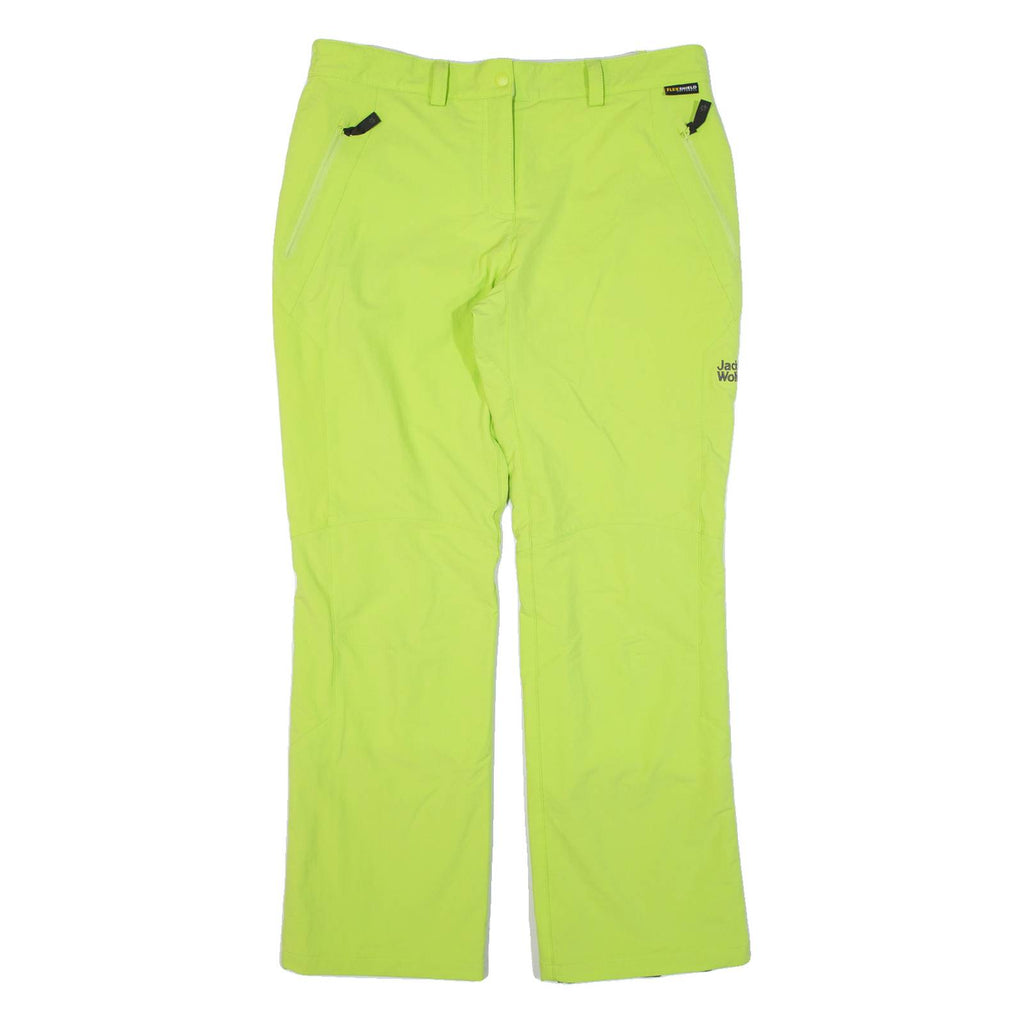 JACK WOLFSKIN Fleece Lined Womens Trousers Green Regular Bootcut W31 L29