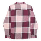 TOMMY HILFIGER Womens Pink & Burgundy Check Shirt M Cotton Long Sleeve Casual