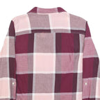 TOMMY HILFIGER Womens Pink & Burgundy Check Shirt M Cotton Long Sleeve Casual