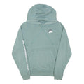 NIKE Mens Green Pullover Hoodie XS Cotton Blend Sportswear Est. 1972 Print