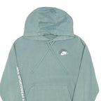 NIKE Mens Green Pullover Hoodie XS Cotton Blend Sportswear Est. 1972 Print