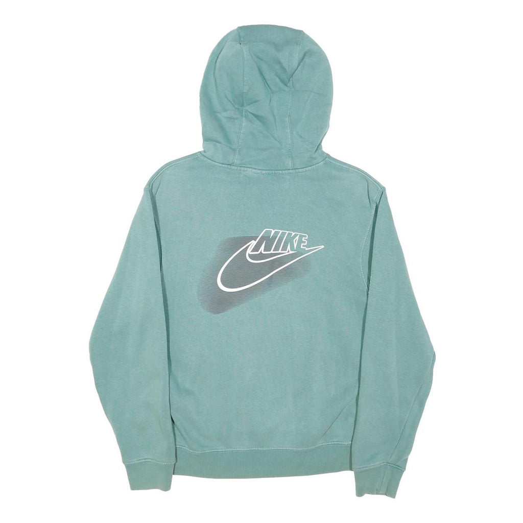 NIKE Mens Green Pullover Hoodie XS Cotton Blend Sportswear Est. 1972 Print