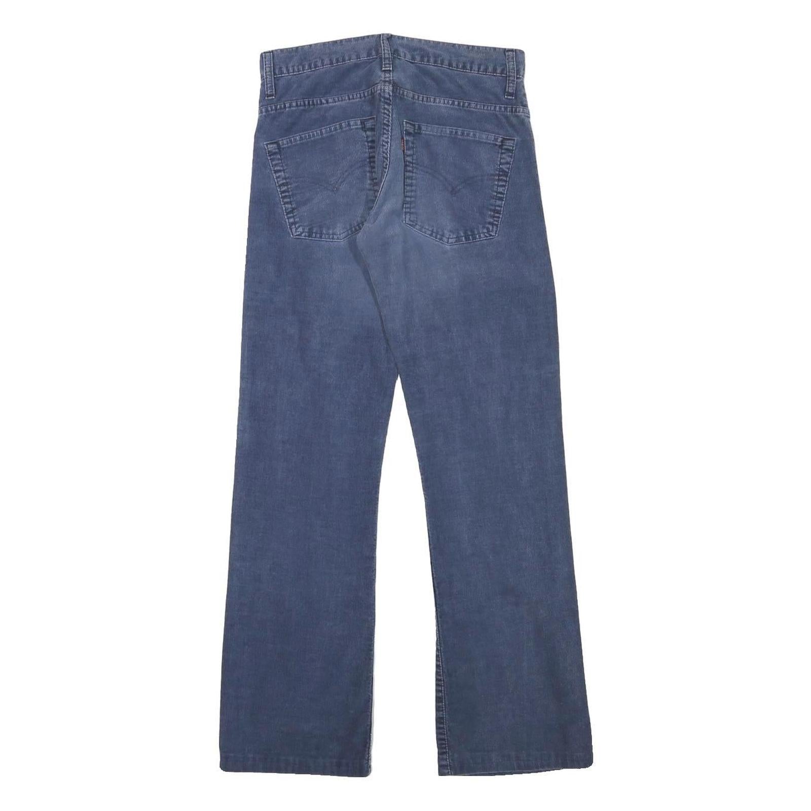 LEVI'S Mens Cotton Blend Blue Regular Straight Casual Trousers W28 L29