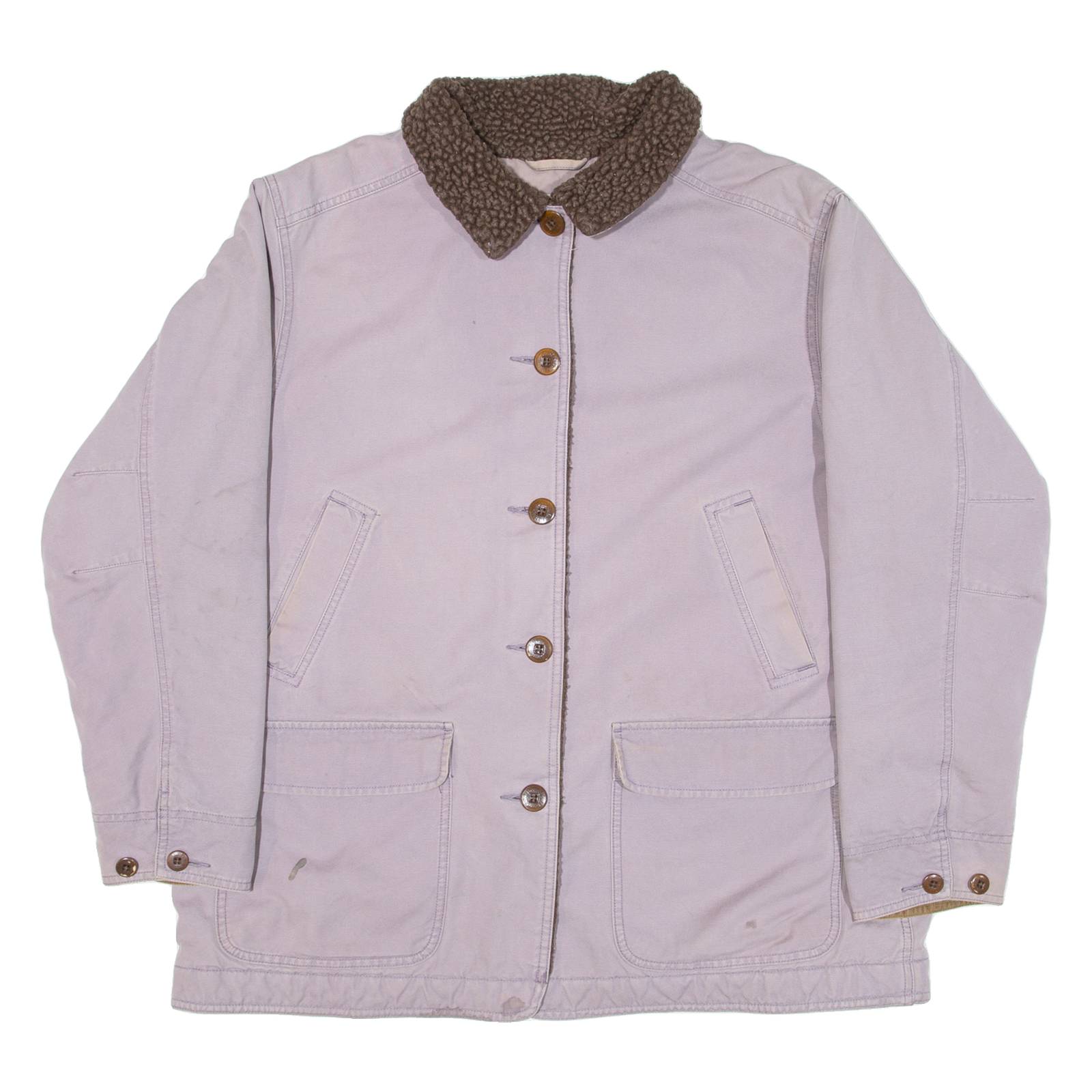 LL BEAN Sherpa Lined Womens Jacket Purple XL