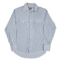 WRANGLER Mens Blue & White Stripe Western Shirt M Classic Button Design