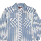 WRANGLER Mens Blue & White Stripe Western Shirt M Classic Button Design