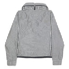 LAUREN RALPH LAUREN Womens Black & White Checked Zip Jacket L Polyester Casual