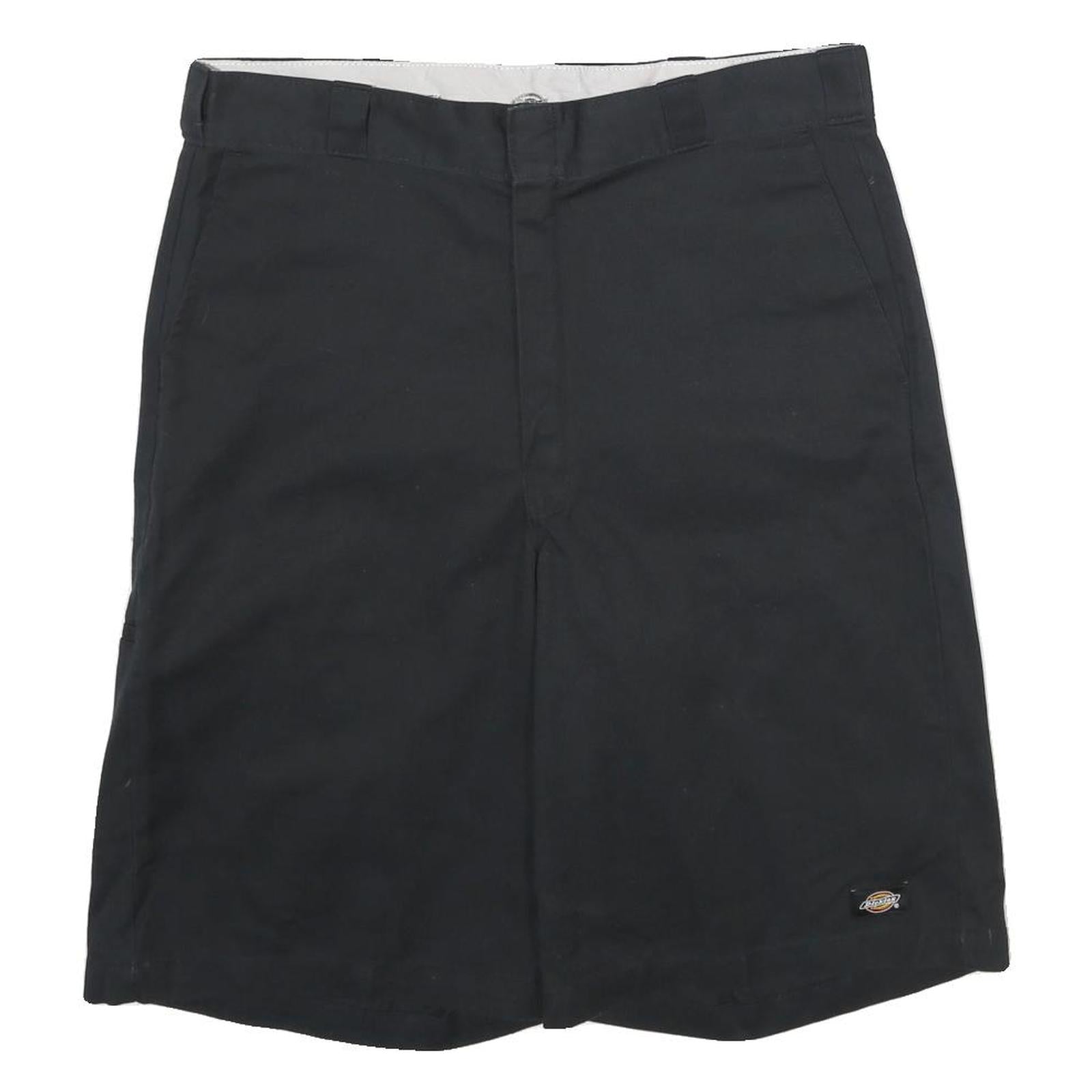 DICKIES Mens Shorts Black Casual L W36 Workwear Durable Polyester Blend