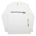 NFL Mens White Raiders Football Graphic Long Sleeve Crew Neck T-Shirt M