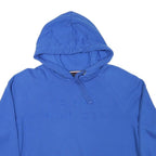 TOMMY HILFIGER Womens Blue Hoodie M Embroidered Logo Cotton Blend Pullover