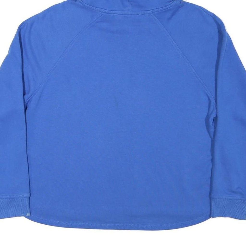 TOMMY HILFIGER Womens Blue Hoodie M Embroidered Logo Cotton Blend Pullover