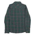 WIND RIVER Mens Green & Black Check Shirt L Cotton Long Sleeve Casual