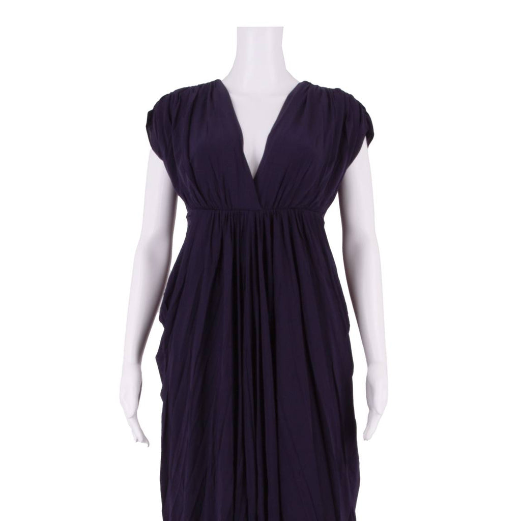 COAST Womens Day Dress Blue Short Sleeve Midi UK 8