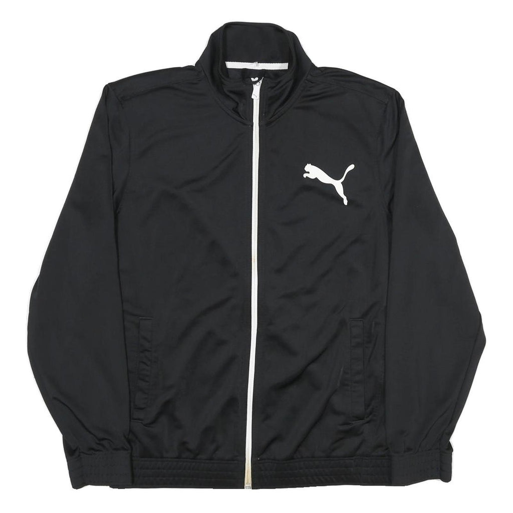 PUMA Mens Black Zip Jacket M Polyester Sport Casual Lightweight Track Top