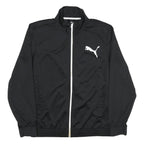 PUMA Mens Black Zip Jacket M Polyester Sport Casual Lightweight Track Top