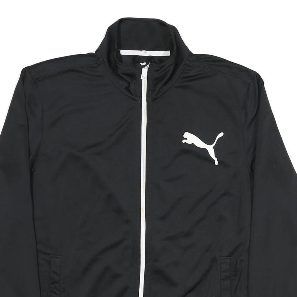 PUMA Mens Black Zip Jacket M Polyester Sport Casual Lightweight Track Top