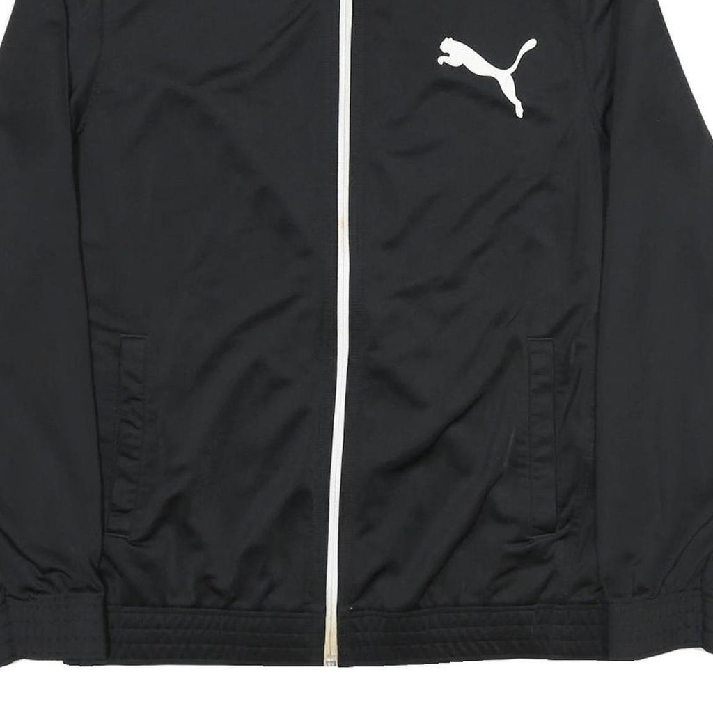PUMA Mens Black Zip Jacket M Polyester Sport Casual Lightweight Track Top