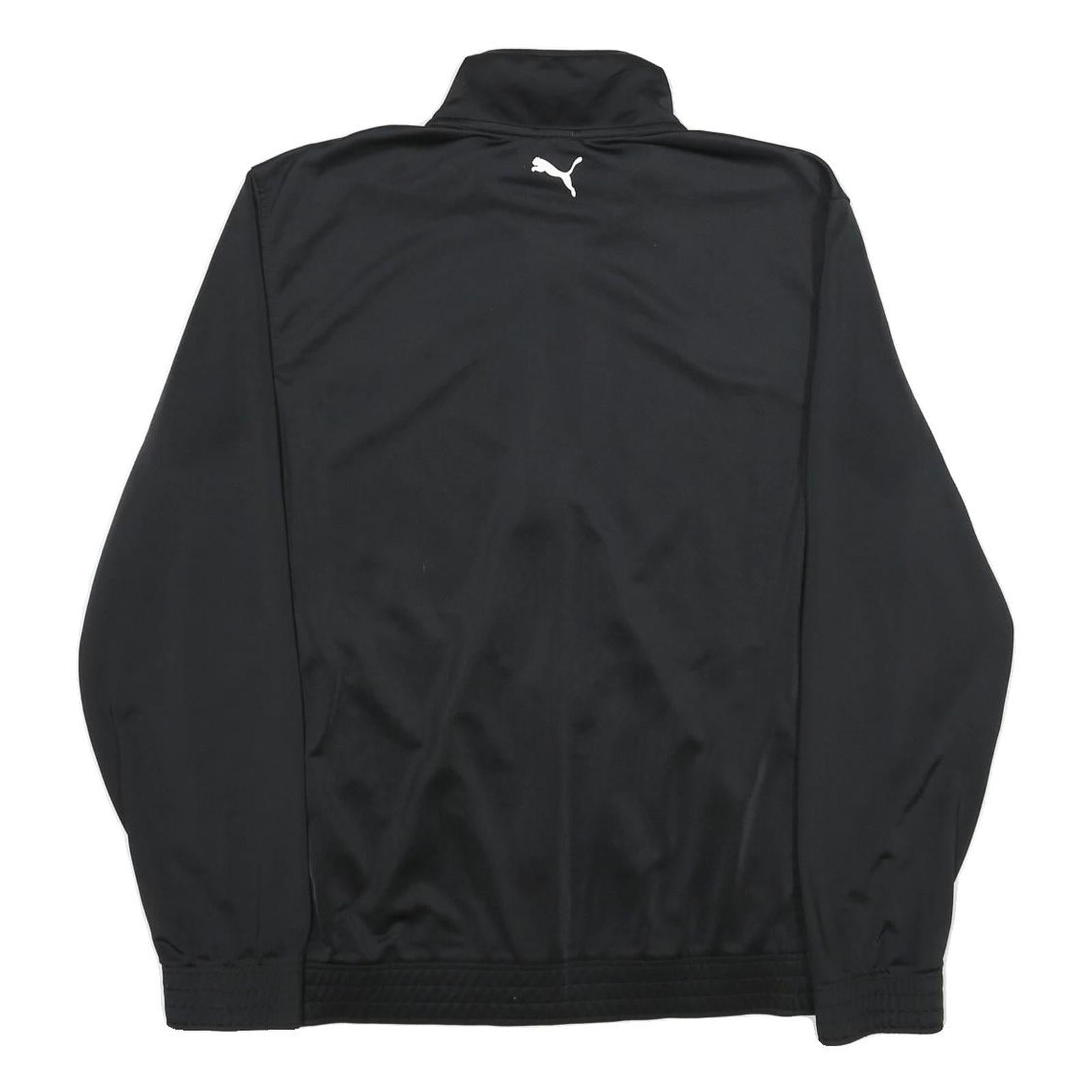 PUMA Mens Black Zip Jacket M Polyester Sport Casual Lightweight Track Top
