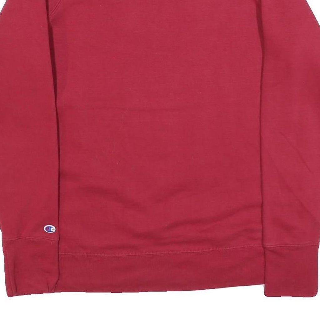 CHAMPION Mens Red Cotton Blend Crew Neck Sweatshirt M Classic Logo Casual