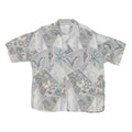 HALF MOON BAY Mens Grey & Cream Floral Rayon Shirt 2XL Summer Casual