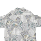 HALF MOON BAY Mens Grey & Cream Floral Rayon Shirt 2XL Summer Casual
