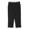 DICKIES Mens Black Polyester Blend Loose Fit Trousers W36 L29 Workwear