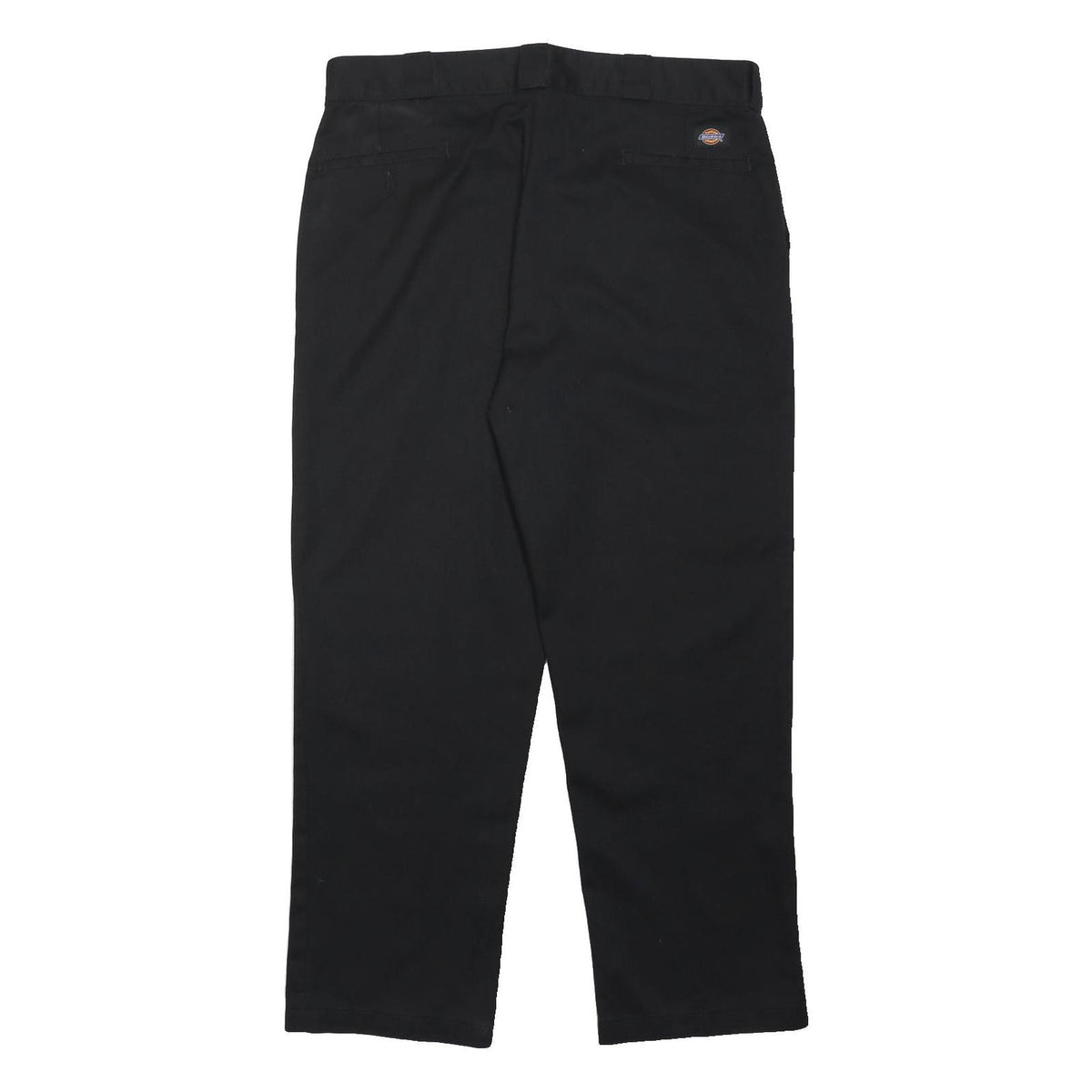 DICKIES Mens Black Polyester Blend Loose Fit Trousers W36 L29 Workwear