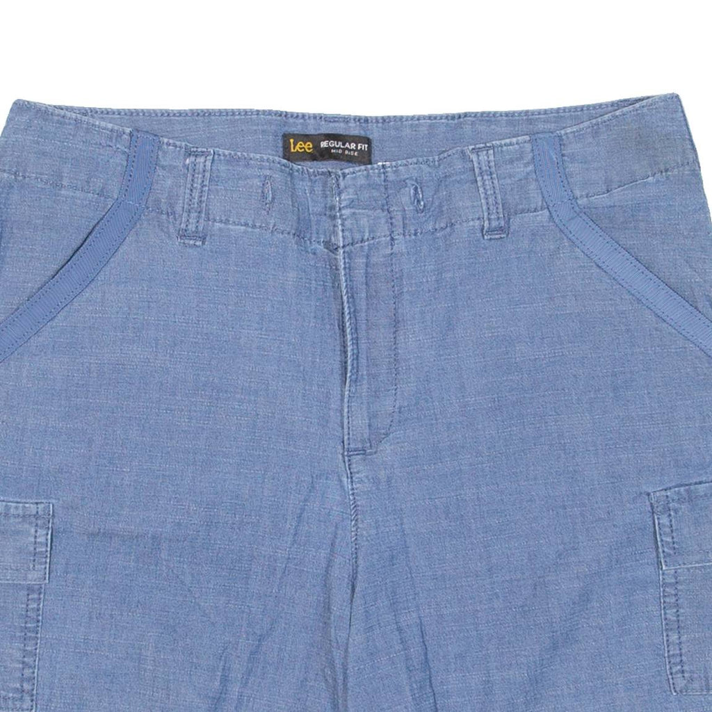 LEE Womens Cargo Shorts Blue M W32