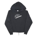 NIKE Womens Black Hoodie S Cotton Blend Logo Sweatshirt Casual Fashion