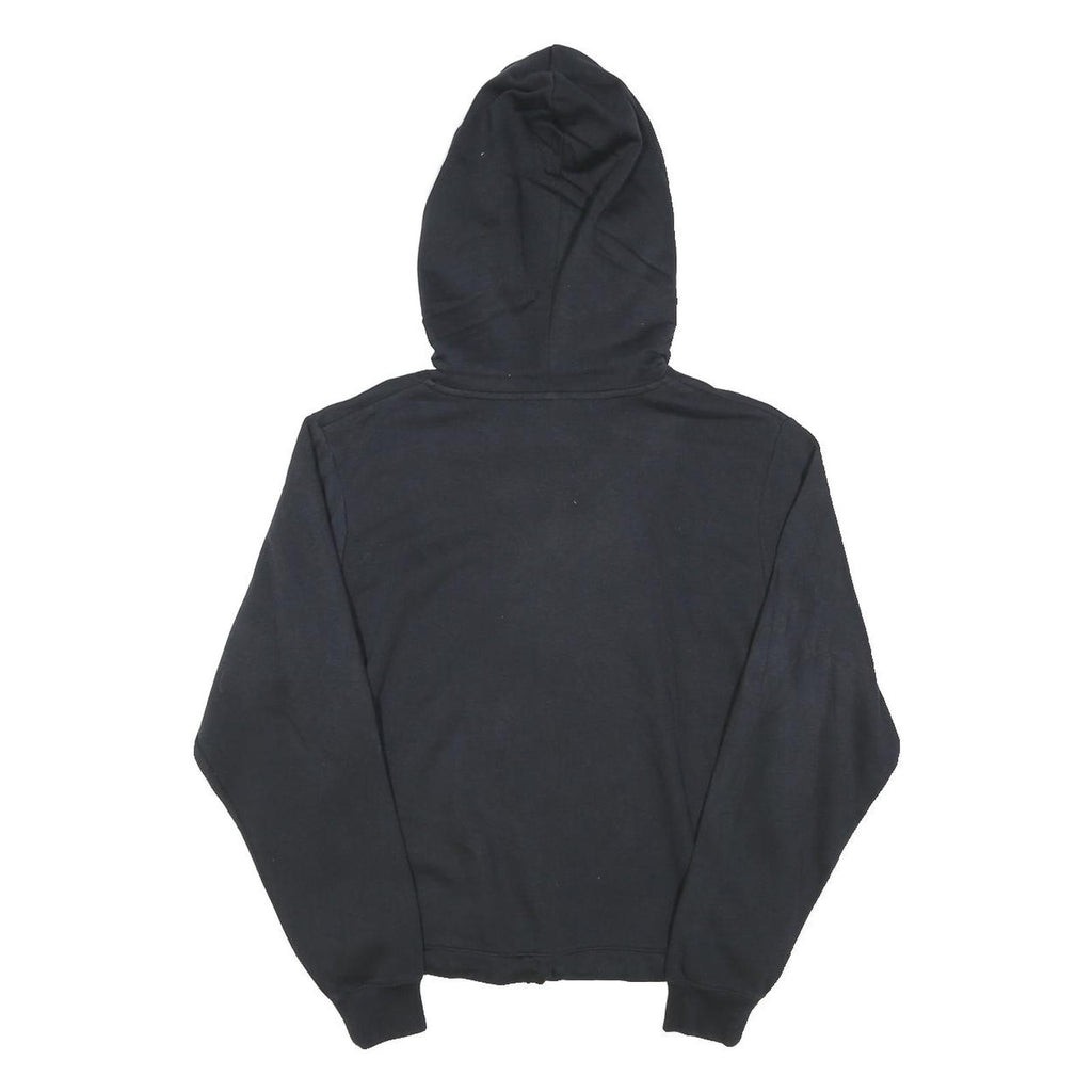 NIKE Womens Black Hoodie S Cotton Blend Logo Sweatshirt Casual Fashion