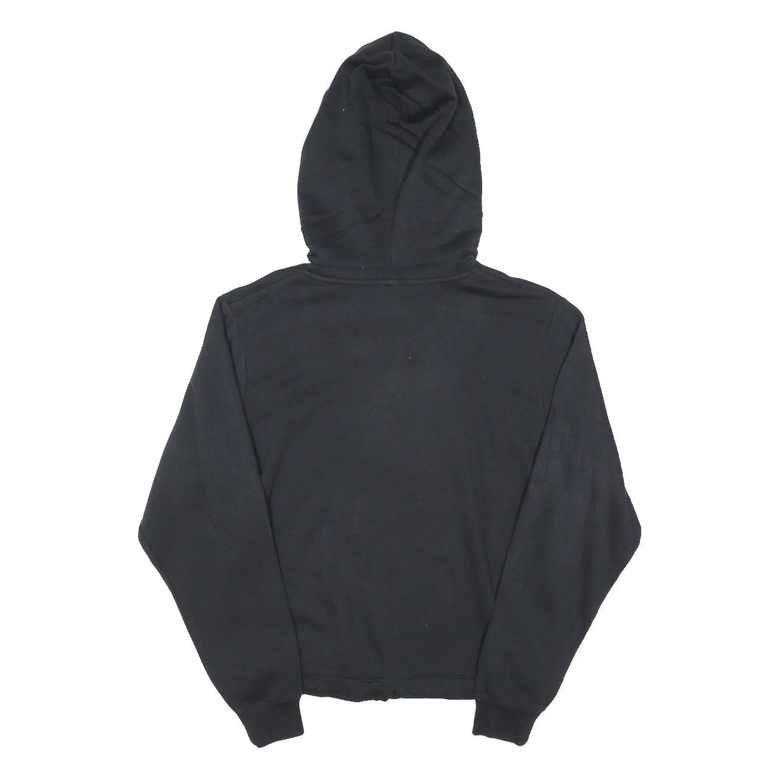 NIKE Womens Black Hoodie S Cotton Blend Logo Sweatshirt Casual Fashion