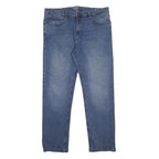CHAPS Mens Slim Blue Denim Jeans Cotton Blend W36 L32 Classic Zip Pockets