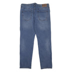 CHAPS Mens Slim Blue Denim Jeans Cotton Blend W36 L32 Classic Zip Pockets