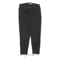 LEVI'S 710 Womens Jeans Black Slim Skinny Denim Raw W29 L24 Frayed Hem